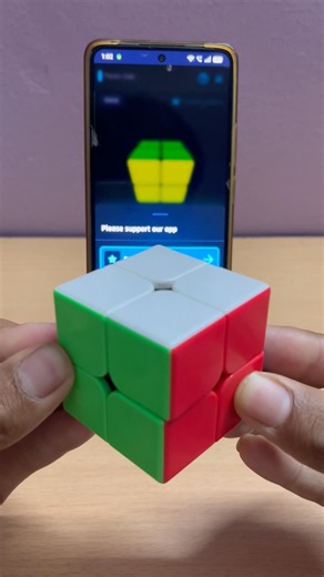 2x2 cube ❌ Ai Solve ✅ Cube Solver App #cube #aisolve #rubikscube #puzzle #cubing #app #cubesolver