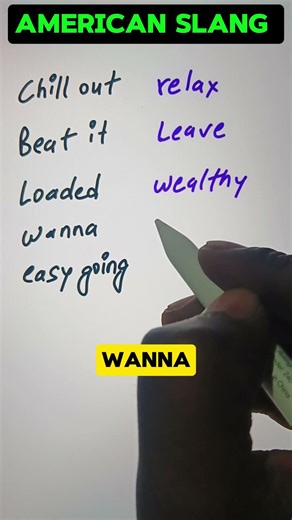 American Slang with Their Meaning 🧑‍🎓💯👍 #english