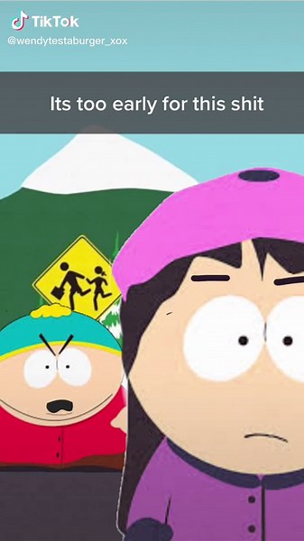 just got to the bus stop and hes already having a tantrum. #fyp #southpark #wendytestaburger