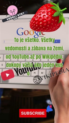 Vedeli ste? 🍓 Koľko váži celý internet? #shorts