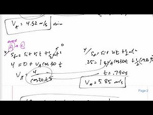 Dynamics - Final exam problem 1 (projectile) overview