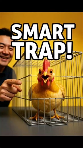 Genius Farmer’s One-Way Chicken Trap — Smart DIY Hack in 15 Seconds! #shorts #gk #smart