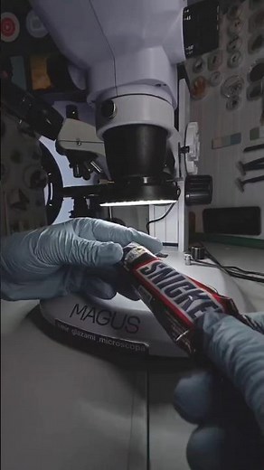 Snicker Chocolate In Microscope😯#shorts #viral #facts #comedyshorts #tamil #entertainment #childhood