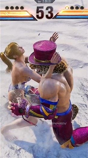 King's Grab Combo on Nina from TTT2 Swimsuit