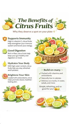 The Powerful Benefits of Citrus Fruits for a Healthy Body & Mind #healthyfood #citrusfruits