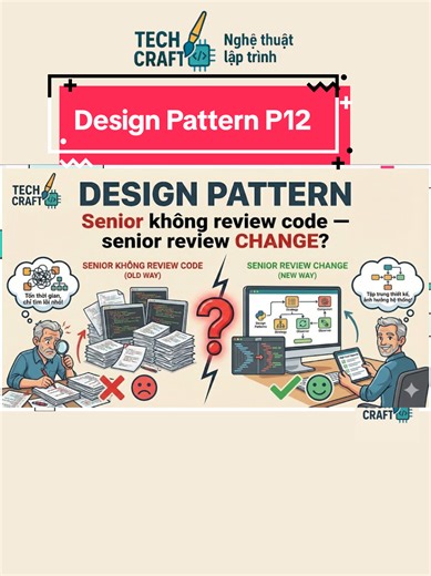 🎨 Design Pattern P12: 🔥Senior không review code — senior review CHANGE? #SystemThinking #CleanArchitecture #SeniorThinking #TechCraft