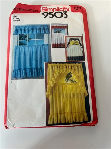 Simplicity 7044, Curtain Sew Pattern, Pattern Pdf, Vintage Curtains, Kitchen Curtains, Bathroom Curtains, Vintage Fabric - Etsy