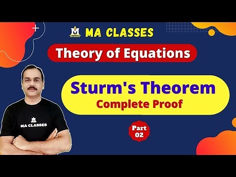 Sturm's Theorem | Complete Proof | Theory of Equation