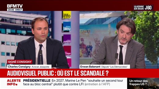 SIGNÉ CONSIGNY - "L'idéologie de la gauche caviar irrigue aujourd'hui l'audiovisuel public", selon Charles Consigny, avocat, essayiste