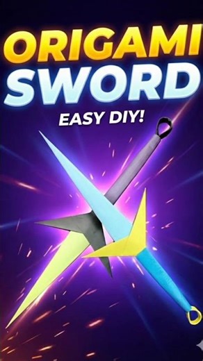 How to Make Paper Origami Sword ⚔️ | #shorts #viralshorts #papercraft #trending