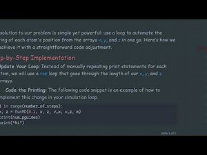 Efficiently Print Elements of Multiple Arrays in Python for Atom Positions