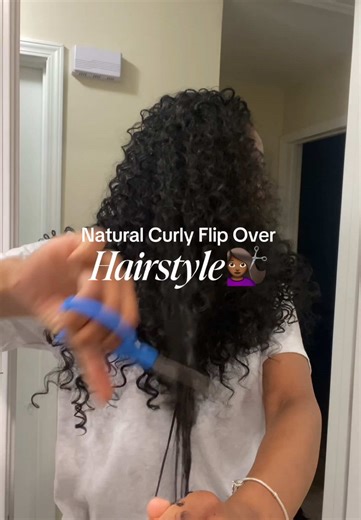 Do a curly flip over with me using Organique Burmese Curly Hair #foryoupage #hairtok #quickweave #curlyflipover #burmesecurlyhair #fypシ #quickweavetutorial