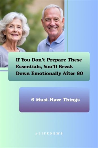 After 80, life changes fast — physically, mentally, socially, and emotionally. Many seniors feel overwhelmed not because they’re weak, but because they were never taught how to prepare for the emotional challenges that come with advanced age. Psychologists and geriatric experts agree: the difference between seniors who stay joyful after 80 and those who fall into loneliness or emotional collapse often comes down to just a few key preparations. This video reveals the 6 essential things every olde