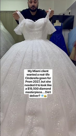 I tried on a $19,500 prom dress and here's what happened... 😲 #prom2026 #luxury #promdress #shorts