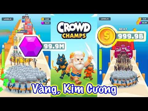 Hướng dẫn mở khoá Kim Cương, Vàng trong Crowd Champs 3D Runner cho iOS