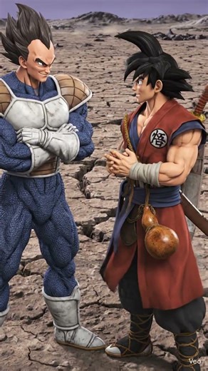 Goku and Vegeta versus Godzilla