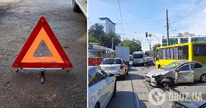 У Києві сталась масштабна аварія за участі трамваїв та щонайменше 10 авто: є постраждалі. Усі подробиці, фото і відео