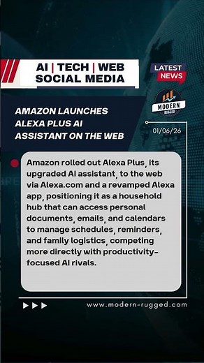 Amazon launches Alexa Plus AI assistant on the web