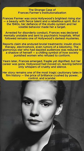 The Strange Case of Frances Farmer’s Institutionalization – Hollywood’s Darkest Secret