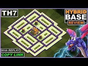 NEW BEST TH7 HYBRID/TROPHY Base 2022!! | TH7 Anti Dragon Base Copy Link - Clash of Clans
