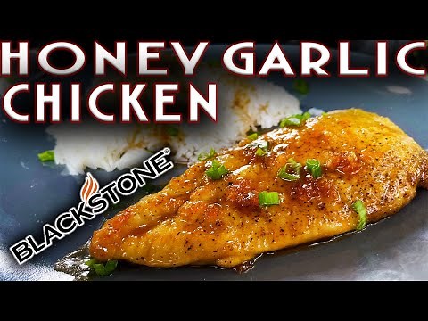 RIDICULOUSLY DELICIOUS HONEY GARLIC CHICKEN MADE ON THE BLACKSTONE GRIDDLE! EASY FLAT TOP RECIPE