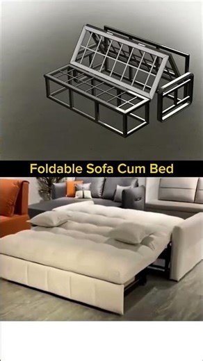 How Sofa Cum Mechanism Works : Genius Space-Saving Trick 🤯🔥#shorts