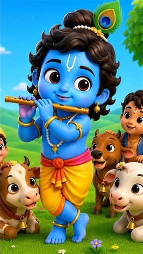 छोटी छोटी गैया - Little Krishna Song #shorts #chotichotigaiya