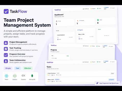 TaskFlow – Team Project Management System | MERN Stack Project