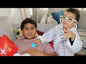 Funny Kids Pretend Play with Doctor Toys for Children
