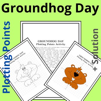 Groundhog Day Plotting Points Activity | Practicing Graphing Skills 2026