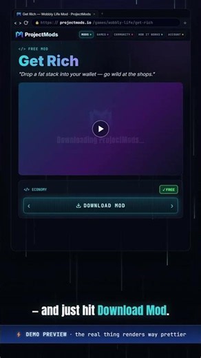 How To Install a Mod in One Click — ProjectMods (Free) #projectmods #gamemods