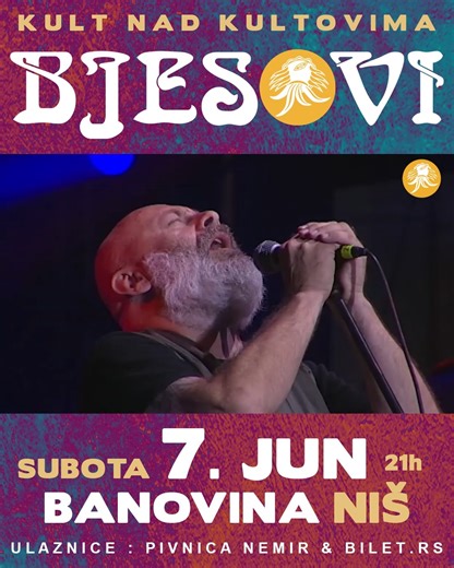 💣Ove subote, kultni Bjesovi bude demone rokenrola u legendarnoj niškoj Banovini!💪😈 🎫Karte su u prodaji po pretprodajnoj ceni od 1.700 rsd, dok će na dan koncerta koštati 1.900 rsd. 🎟️Gde do karata? 📍 Pivnica Nemir (Učitelj Tasina 17) 🌐 www.bilet.rs 👉 https://shorturl.at/2M77A 🔥Pridružite se rok eksploziji! 🎤Vidimo se u subotu u Banovini!🤘 #Bjesovi #Niš #Banovina #RokKoncerti #Live | Rok Pokret - Rock Movement