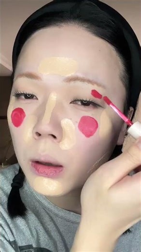 Today s pink blush base makeup #Trendy Makeup Research Institute#Novice makeup tutorial#Be