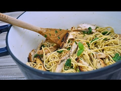 Lemon Garlic Chicken & Herbed Pasta Recipe - What's For Din'? - Courtney Budzyn - Recipe 103