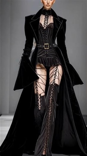 From dark sketches to the runway's embrace. 🖤 Gothic glamour dominates 2026 #fashion #reels #ootd