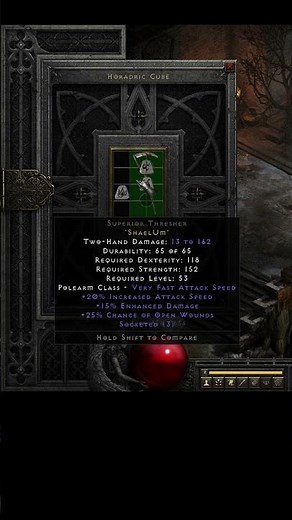 Crescent Moon Runeword Base Thresher #diablo2resurrectedbuild