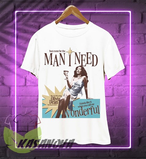 Olivia Dean Vintage R&B Singer T-shirt, Just Come Be the Man I Need Shirt, Grammy Graphic Concert Tee - Etsy
