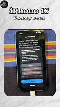 How to factory reset iPhone 16 #iphonereset #iphone #apple