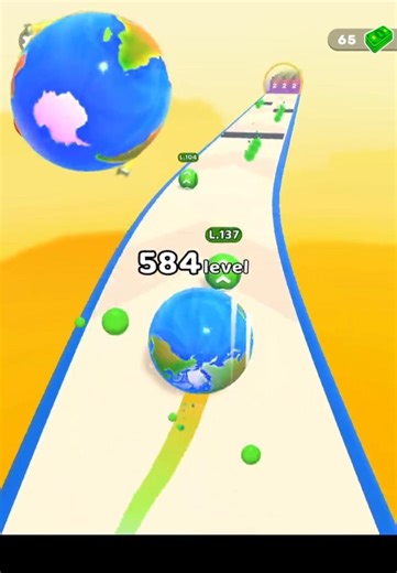 EARTH BALL 🌍🔥 | Level Up Balls Insane Power Up #shorts