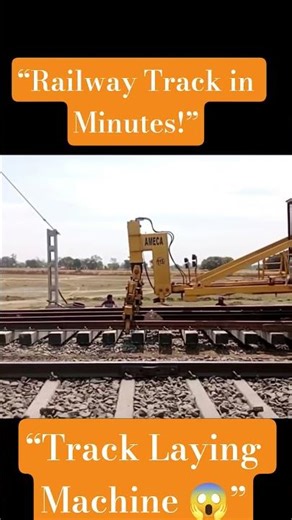 🚆 Amazing Railway Track Laying Machine in Action🔥 #shorts