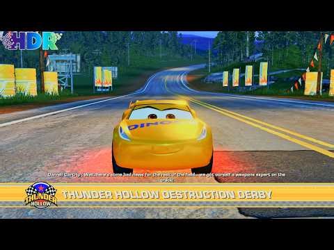 [HDR] Cars 3 Cruz Ramirez Battle Race Thunder Hollow Destruction Derby 2 Laps