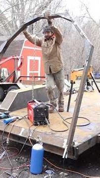 Building the loading arch for my trailer #welding #urbanlumber