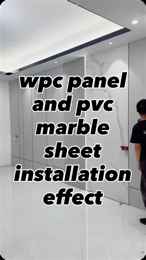 WPC&PS panel/PVC marble sheet | Watch how we install WPC wall panel & PVC marble sheet 🔥 Easy, fast, waterproof & stylish. Transform any space in minutes. #indoor... | Instagram