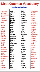 12K views · 11 reactions | Common Vocabulary Words in English #English #vocabulary #englishvocabulary #englishlearning | Daily English Dose | Facebook