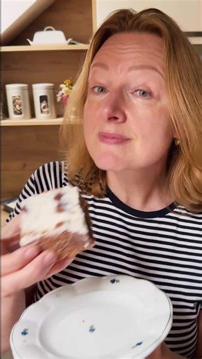 This is our family’s favorite sheet cake, lovingly nicknamed “patlačka” (a word that probably defies translation 😄). Recipe: https://www.cooklikeczechs.com/chocolate-coffee-cake/ . It has three tasty layers: a dark, sponge-like cake on the bottom, chocolate cornstarch pudding drizzled generously over the top, and once it is out of the oven, a layer of sweetened sour cream to finish it off. The recipe fits perfectly in a smaller 13x9 inch (33x23 cm) baking dish. . Bake it up, take a bite, and le