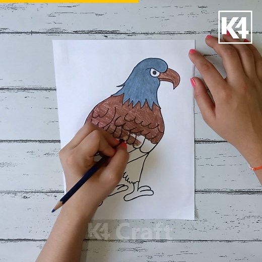 How to Draw Eagle Step By Step 🙂 | Kids Art & Craft