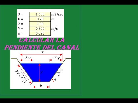 CALCULAR LA PENDIENTE DE UN CANAL TRAPEZOIDAL