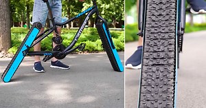 mimicking the mechanics of a tank, engineer builds custom 'wheelless' bike