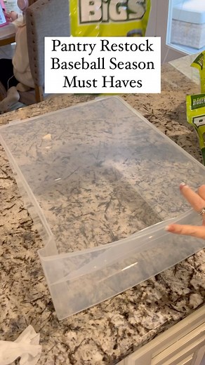2.4K views · 404 reactions | Pantry Restock, boys’ sports zone! It’s baseball season and we go through so many sunflower seeds! These storage containers from @walmart work perfect! Linked in my LTK shop, in my bio! #pantryrestock #kidssnacks #pantryorganization #organizedpantry #baseballseason⚾️ #baseballmomlife | The Sister Styled Life | Facebook