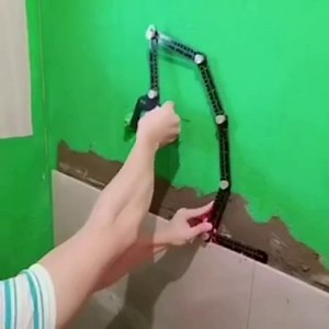 2Pcs Multi Angle Measuring Ruler, Aluminum Alloy Multi Angle Ruler Template Tool Layout Tool Measurement for Handymen, Builders, Craftsmen, DIY-ers (Six Sides)